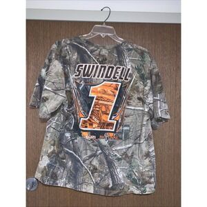 Vintage Sammy Swindell NASCAR Racing Camoflauge T-shirt Size 2XL MENS